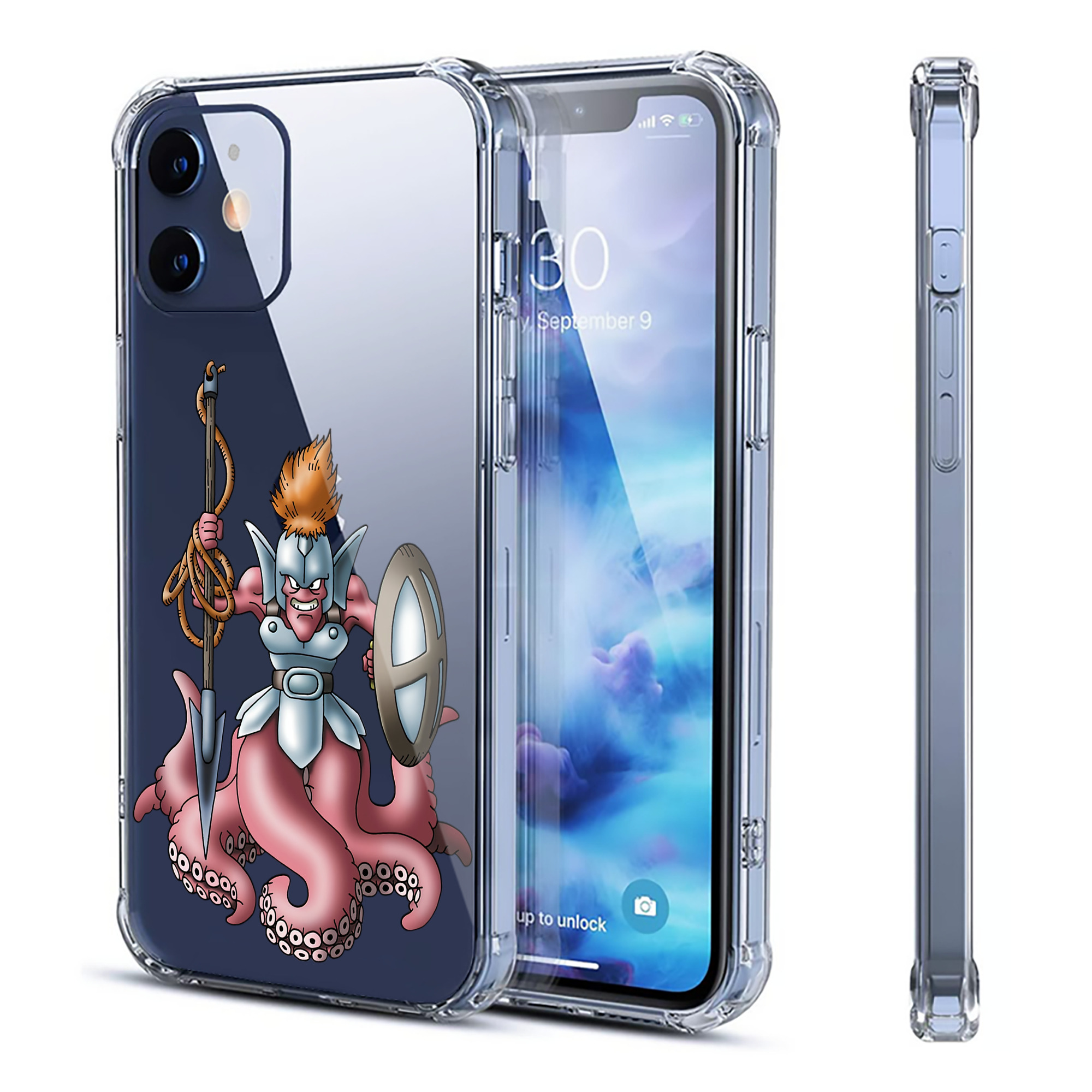 （画像用） ドラゴンクエスト Doragon Kuesuto Dragon Quest 【iPhone 12シリーズ対応】透明スマホケース（クリアソフトケース）